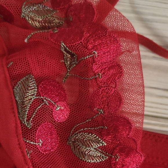 Cacique Red Lace Bra Intimates & Sleepwear - Picture 4 of 5